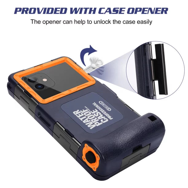 UrbanX Professional [15m/50ft] Swimming Diving Surfing Snorkeling Photo Video Waterproof Protective Case Underwater Housing for vivo iQOO 3 5G And all Phones Up to 6.9 Inch LCD with Lanyard