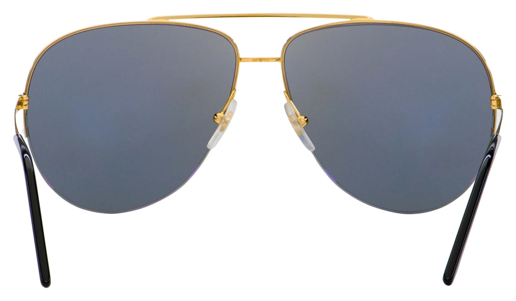 Cartier Gold Mirrored Pilot Ladies Sunglasses CT0065S 009 62