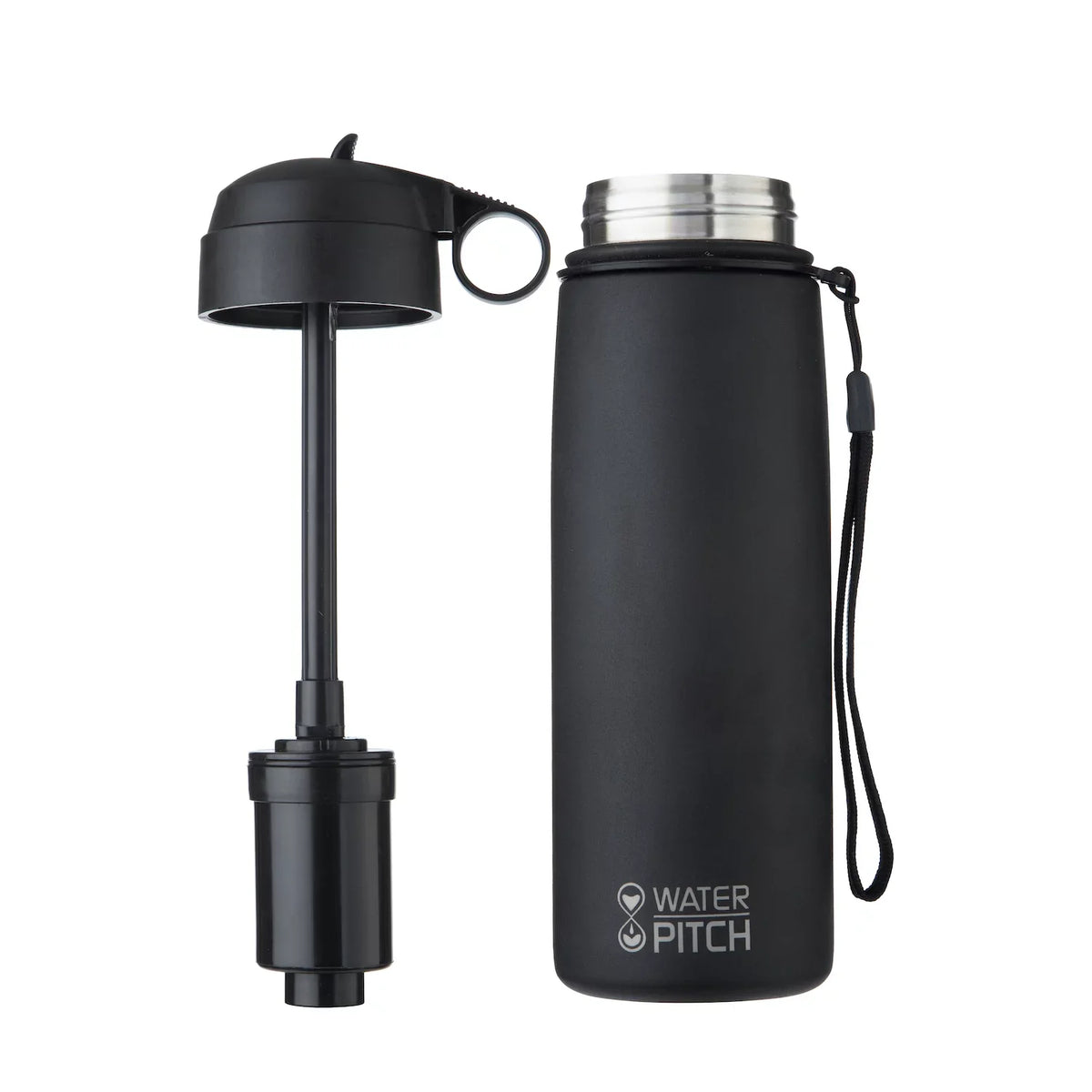 Seychelle Black Thermal Insulated 26oz PH Plus Water Filter Bottle