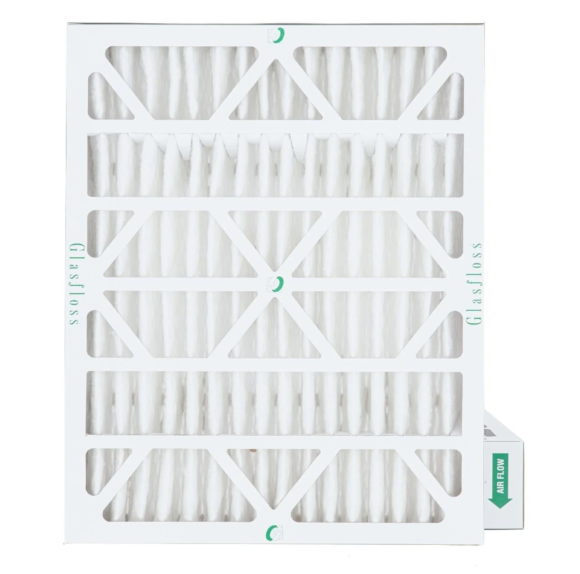 2 Pack of 20x24x4 MERV 13 Pleated 4" Inch Air Filters by Glasfloss. Actual Size: 19-3/8 x 23-3/8 x 3-3/4