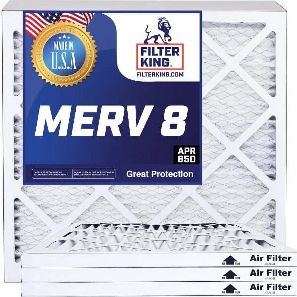 Filter King 26.5x35x1 Air Filter | 4-PACK | MERV 8 HVAC Pleated A/C Furnace Filters | MADE IN USA | Actual Size: 26.5 x 35 x .75"