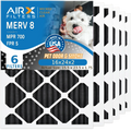 16x24x2 Air Filter Odor Eliminator Carbon Filter MERV 8 Comparable to MPR 700 & FPR 5 AC HVAC Premium USA Made 16x24x2 Furnace Filters by AIRX FILTERS WICKED CLEAN AIR. 6 Pack
