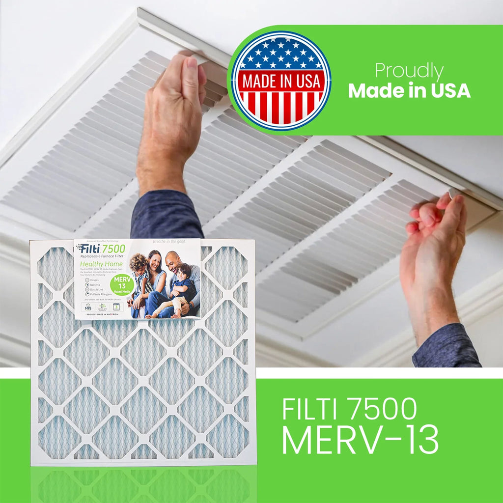 Filti 7500 Pleated Home HVAC Furnace 16x25x1 MERV 13 Air Filter (4 Pack)