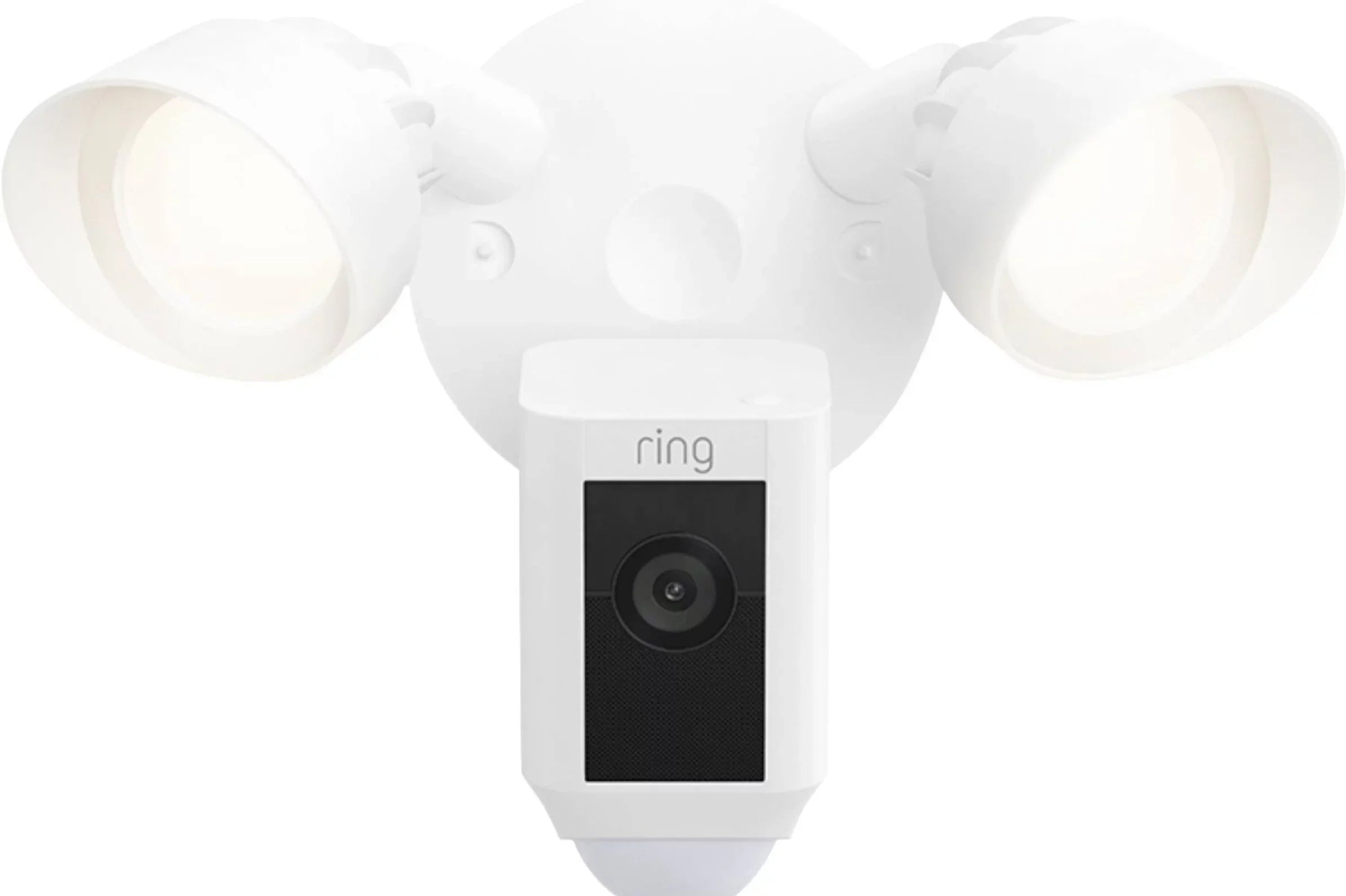 Repaired Ring_Floodlight Cam Wired Plus with Motion Activated HD, White, 2021 Release, Outdoor, WiFi, IP/Network (Refurbished)