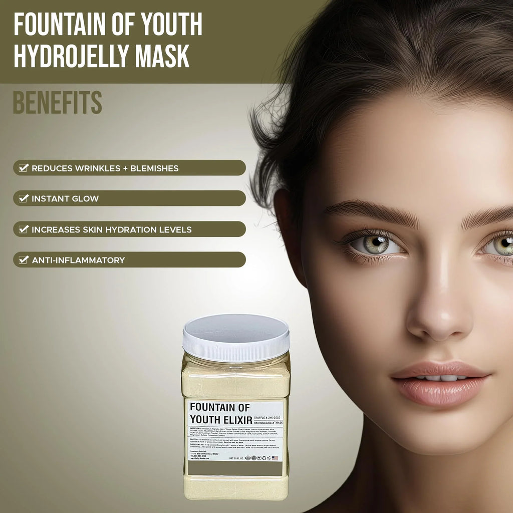 Luminous Skin Lab Fountain of Youth Elixir Jelly Mask, Peel off Facial Mask, Anti-Aging, Reducing Dark Spot, All Skin Types, 30 fl oz