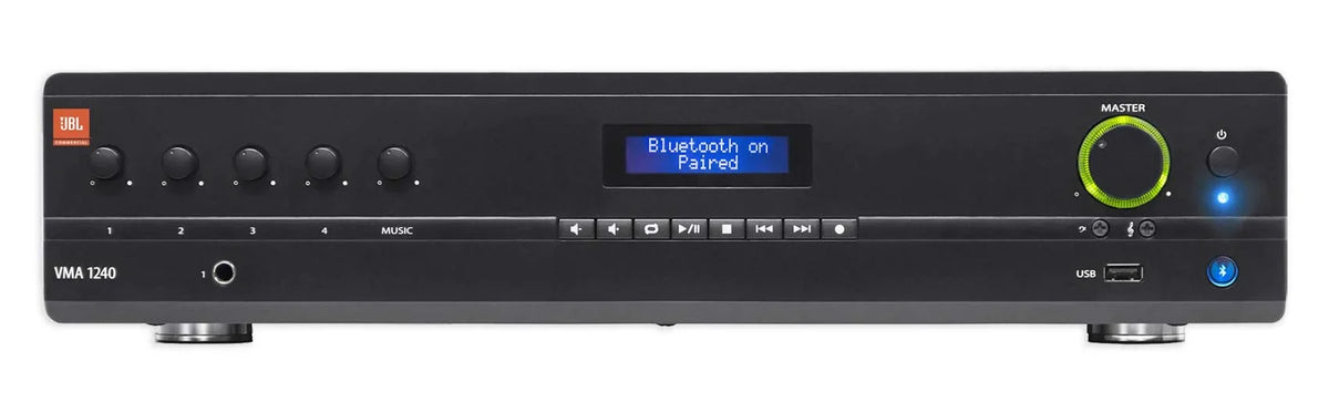 JBL VMA1240 Commercial/Restaurant 240W 70v Amplifier+(6) JBL 5.25" Wall Speakers