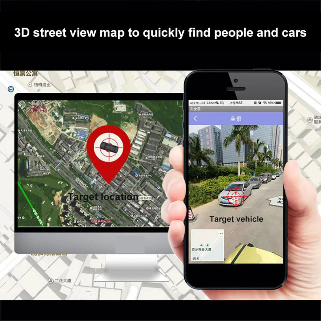 GPS Tracker for The Elderly, Anti-Lost GPS Locator, Historical Track Query, High-Definition Voice Call, Suitable for Children, Alzheimer's Disease, Autism, Blind People(without sim card)