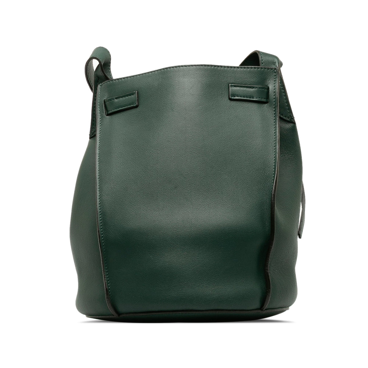 Pre-Owned Authenticated Celine Big Bag Bucket Calf Leather Green Bucket Bag DrawstringBag Unisex (Good)