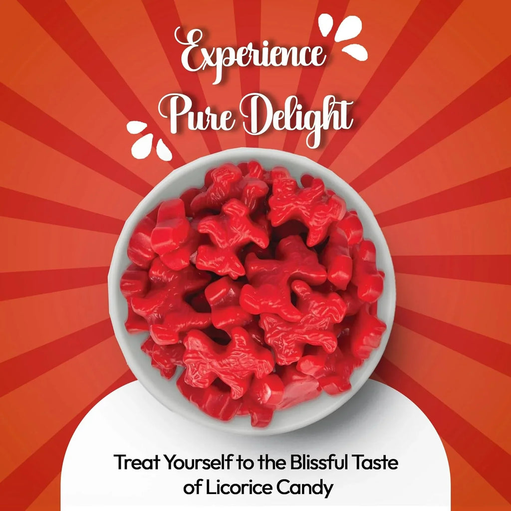 Licorice Candy - 8 Ounce Red Licorice Scottie Dogs - Strawberry Red Licorice - Australian Candy - Liquorice Candy - Bulk Licorice