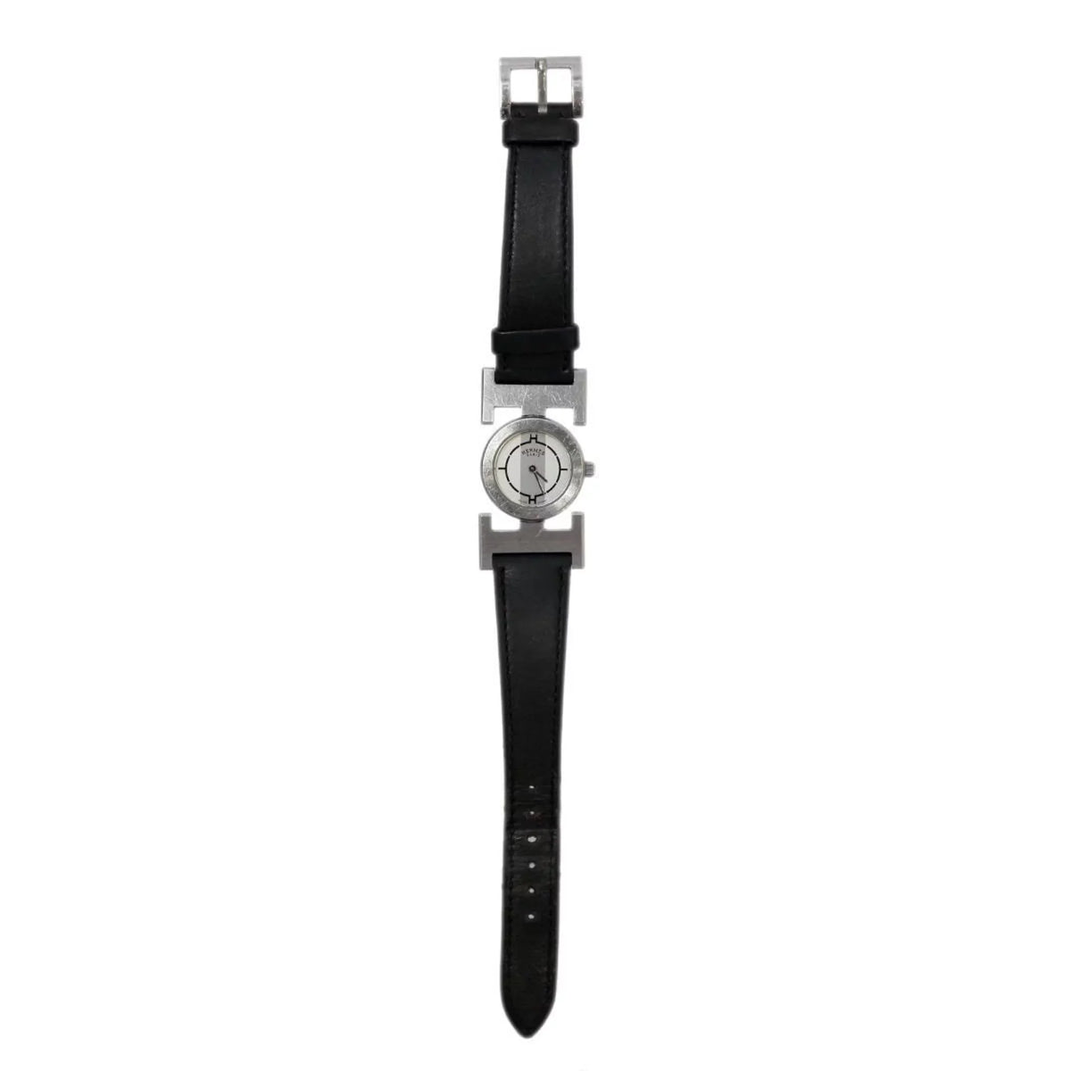 Pre-Owned HERMES Hermes paprika ladies quartz watch SS PA1.210 (Good)