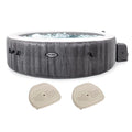 Intex PureSpa Plus Inflatable Bubble Jet Hot Tub & Non-Slip Seats, (2 Pack)
