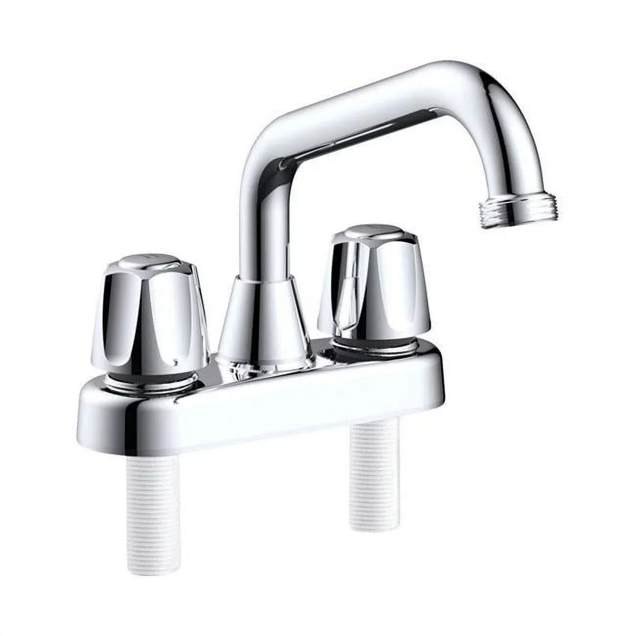 Classic 2 Handle Utility Faucet, Chrome Metal & Plastic