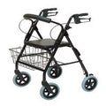 Lumex Walkabout Four-Wheel Contour Deluxe Rollator with 8" Wheels