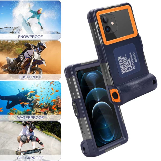 UrbanX Professional [15m/50ft] Swimming Diving Surfing Snorkeling Photo Video Waterproof Protective Case Underwater Housing for Panasonic Eluga A2 And all Phones Up to 6.9 Inch LCD with Lanyard