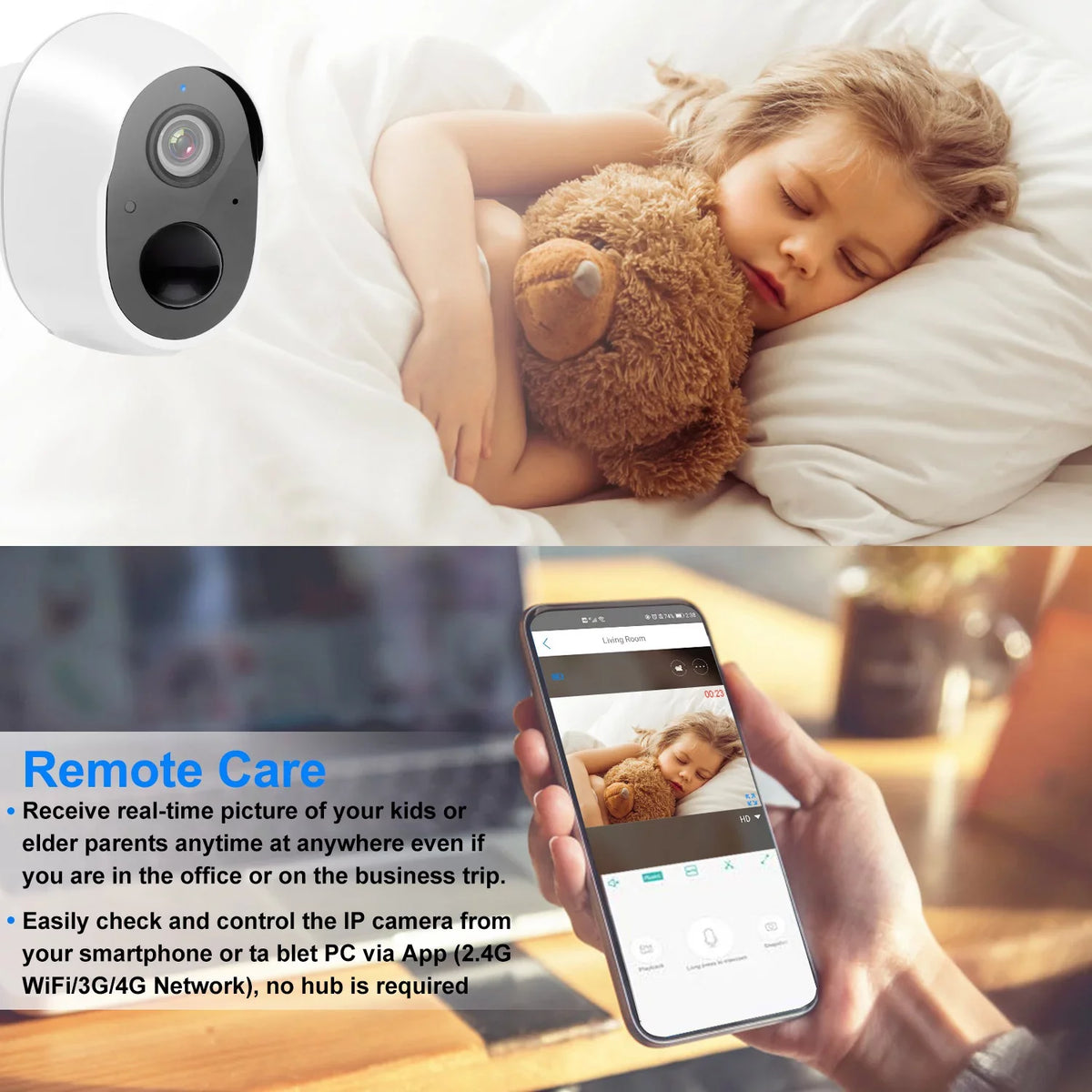 iNova 1080P FHD WiFi IP Camera Two-Way Audio Security Surveillance Camera IP65 Waterproof