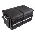 OWSOO Car Trunk Organizer Car Trunk Storage Box Automotive Cargo Organizer Oxford Cloth Folding Car Storage Box with Reflective Strip 55L
