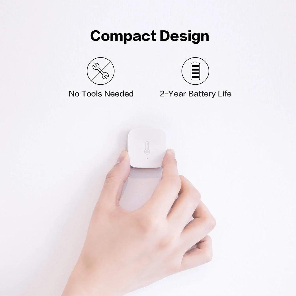 Temperature Sensor Smart Aqara Humidity Sensor for Remote Monitoring and Home Automation REQUIRES AQARA HUB Compatible with Apple HomeKit