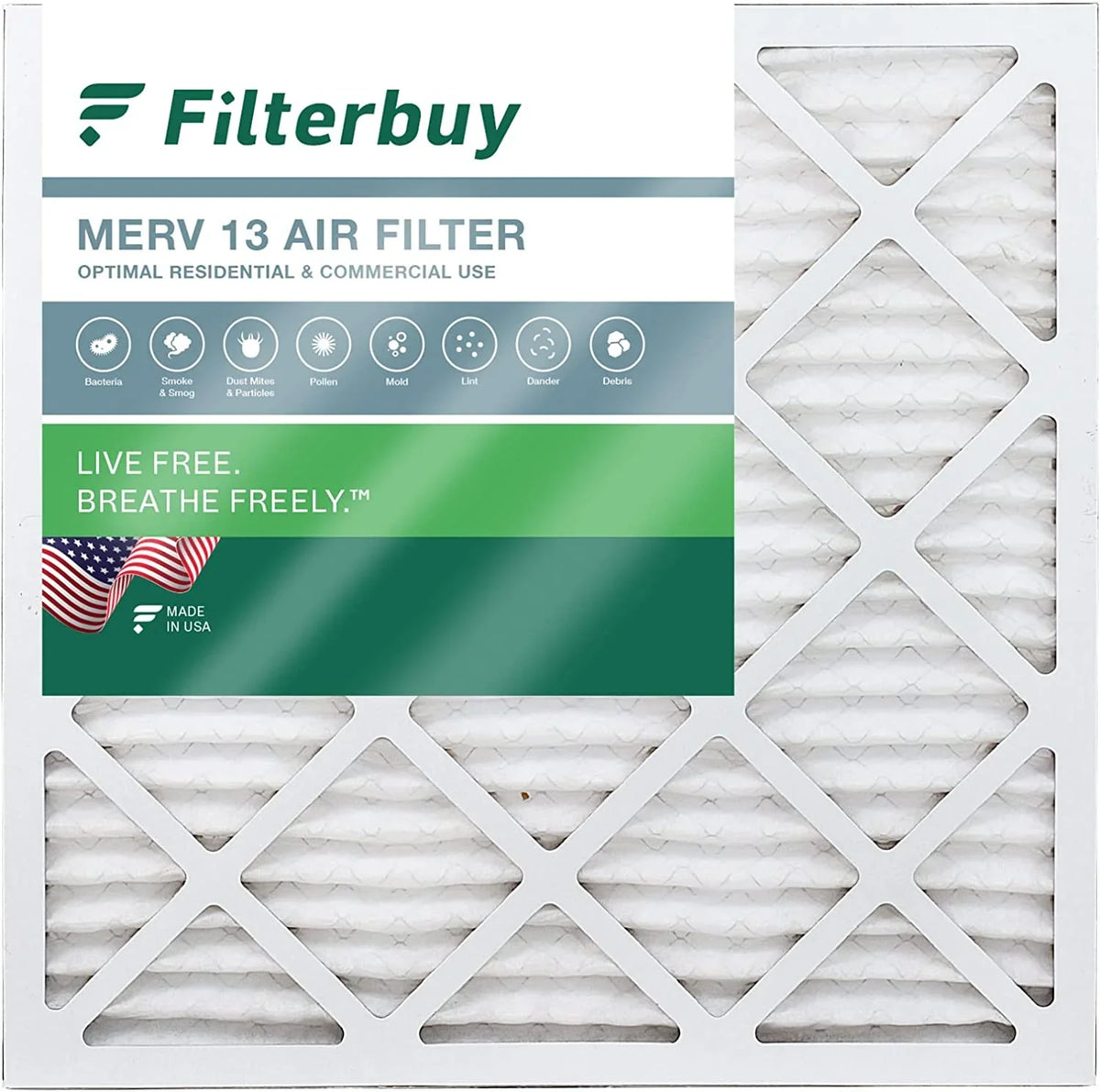 Filterbuy 24x24x4 MERV 13 Pleated HVAC AC Furnace Air Filters (1-Pack)