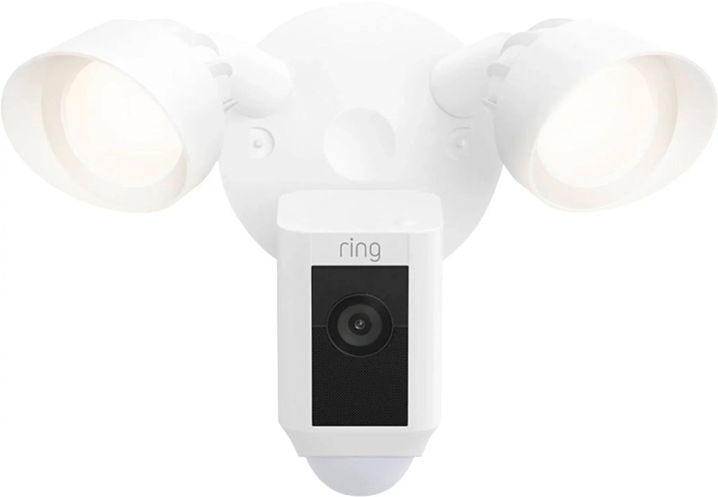 Repaired Ring_Floodlight Cam Wired Plus with Motion Activated HD, White, 2021 Release, Outdoor, WiFi, IP/Network (Refurbished)