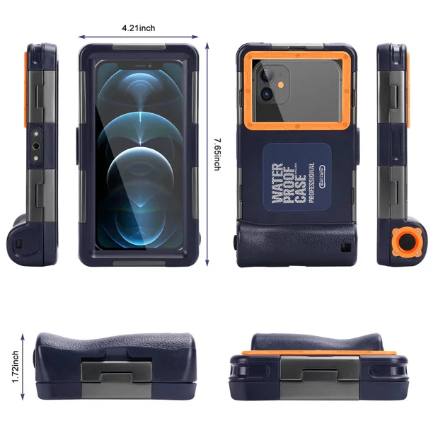 UrbanX Professional [15m/50ft] Swimming Diving Surfing Snorkeling Photo Video Waterproof Protective Case Underwater Housing for Panasonic Eluga A2 And all Phones Up to 6.9 Inch LCD with Lanyard