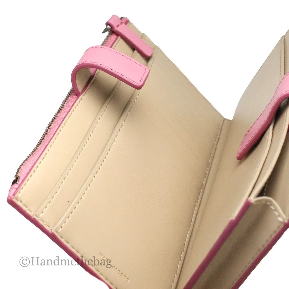Marc Jacobs The J Marc Phone Wristlet Candy Pink Smooth Leather Wallet