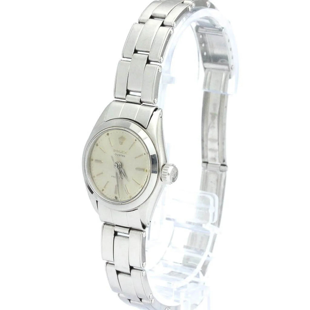Pre-Owned Vintage ROLEX Oyster Precision Steel Hand-Winding Ladies Watch 6410 BF563332 (Fair)