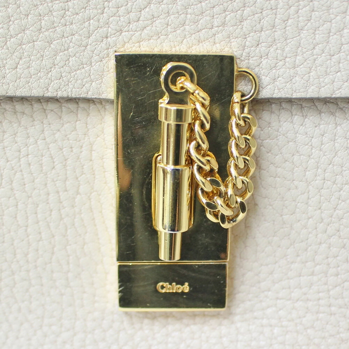 Pre-Owned Chloé Chloe Shoulder Bag Leather Beige Ladies Chain BRB01000000002558 (Fair)