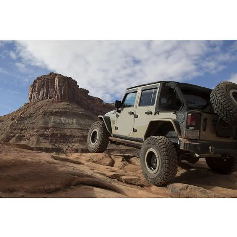 Bushwacker by RealTruck 07-18 Jeep Wrangler UnLimited 4-Door Trail Armor Twill Flat Back Soft Top - Black