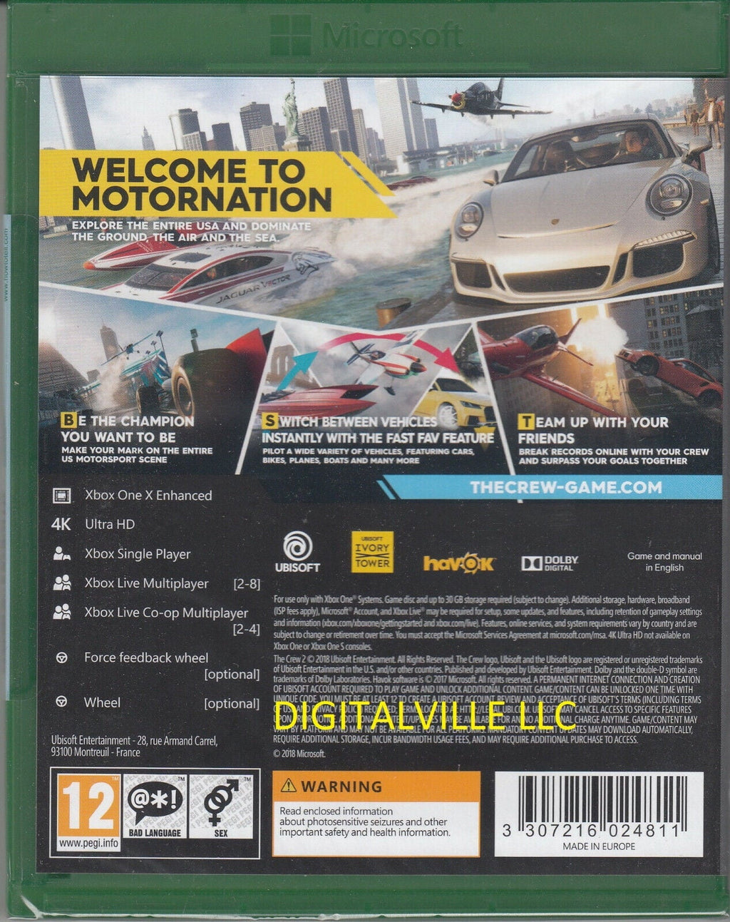 The Crew 2 Xbox One Brand New Factory Sealed Racing