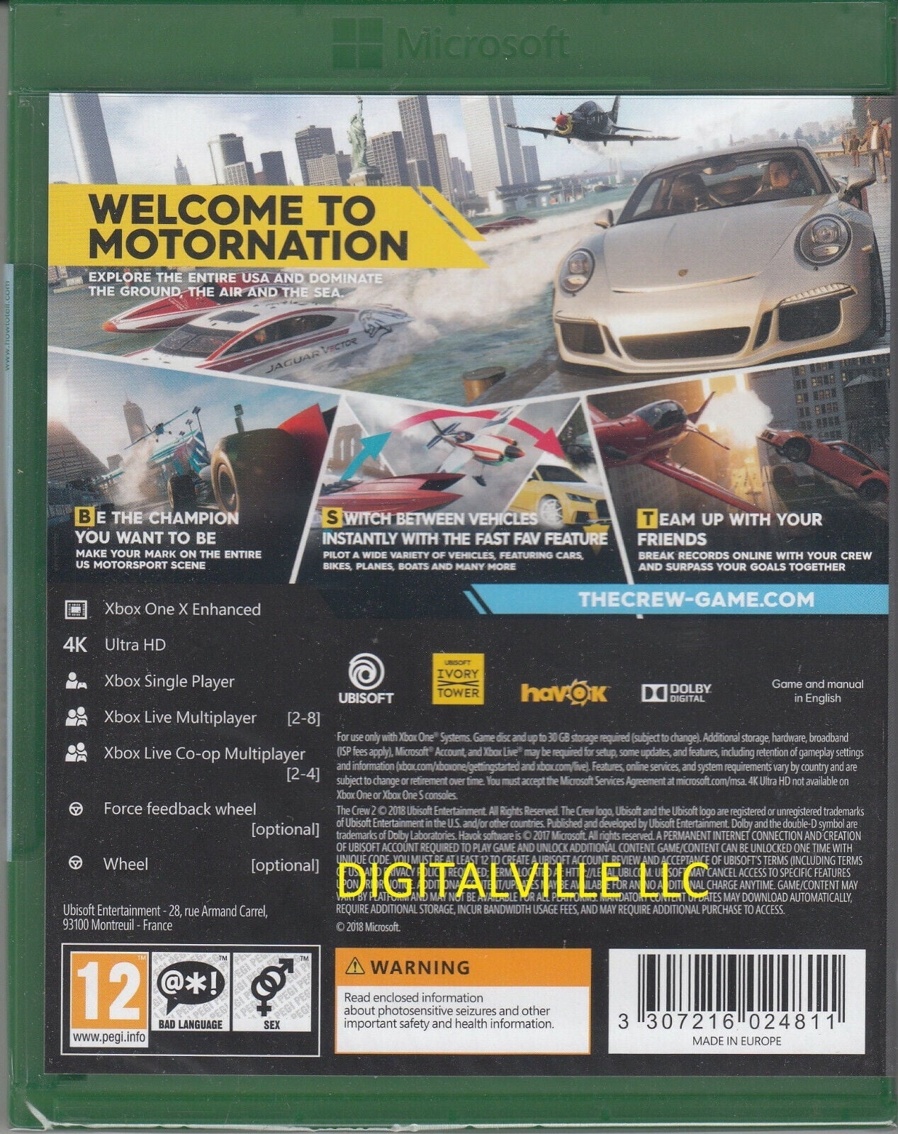 The Crew 2 Xbox One Brand New Factory Sealed Racing