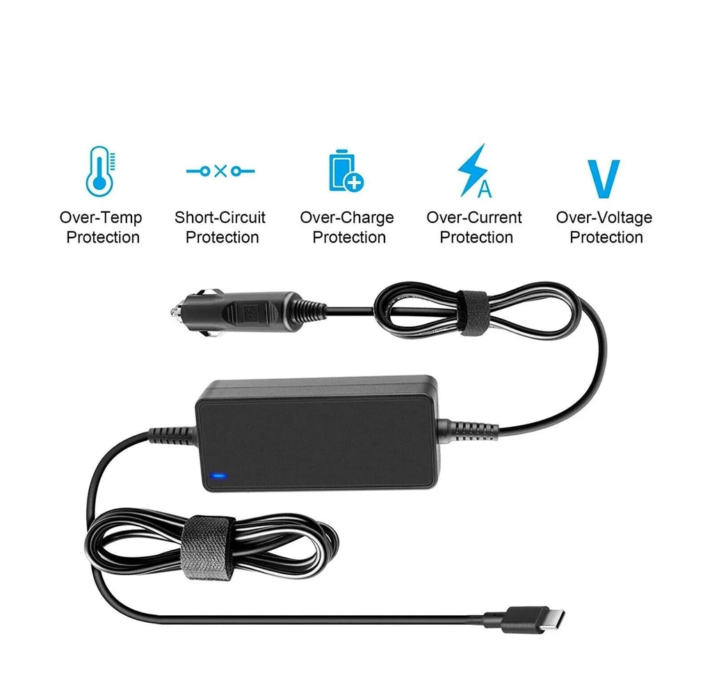 AMSK POWER Car Charger 65W USB-C for HP ZBook Firefly 14 inch G10 Mobile Workstation PC Wolf