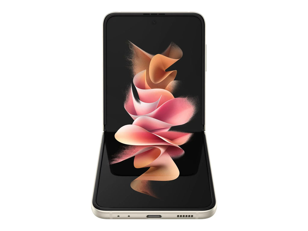 Samsung Galaxy Z Flip3 5G - 5G smartphone - dual-SIM - RAM 8 GB / Internal Memory 128 GB - OLED Panel - 6.7" - 2640 x 1080 pixels (120 Hz) - 2x rear cameras 12 MP, 12 MP - front camera 10 MP - cream
