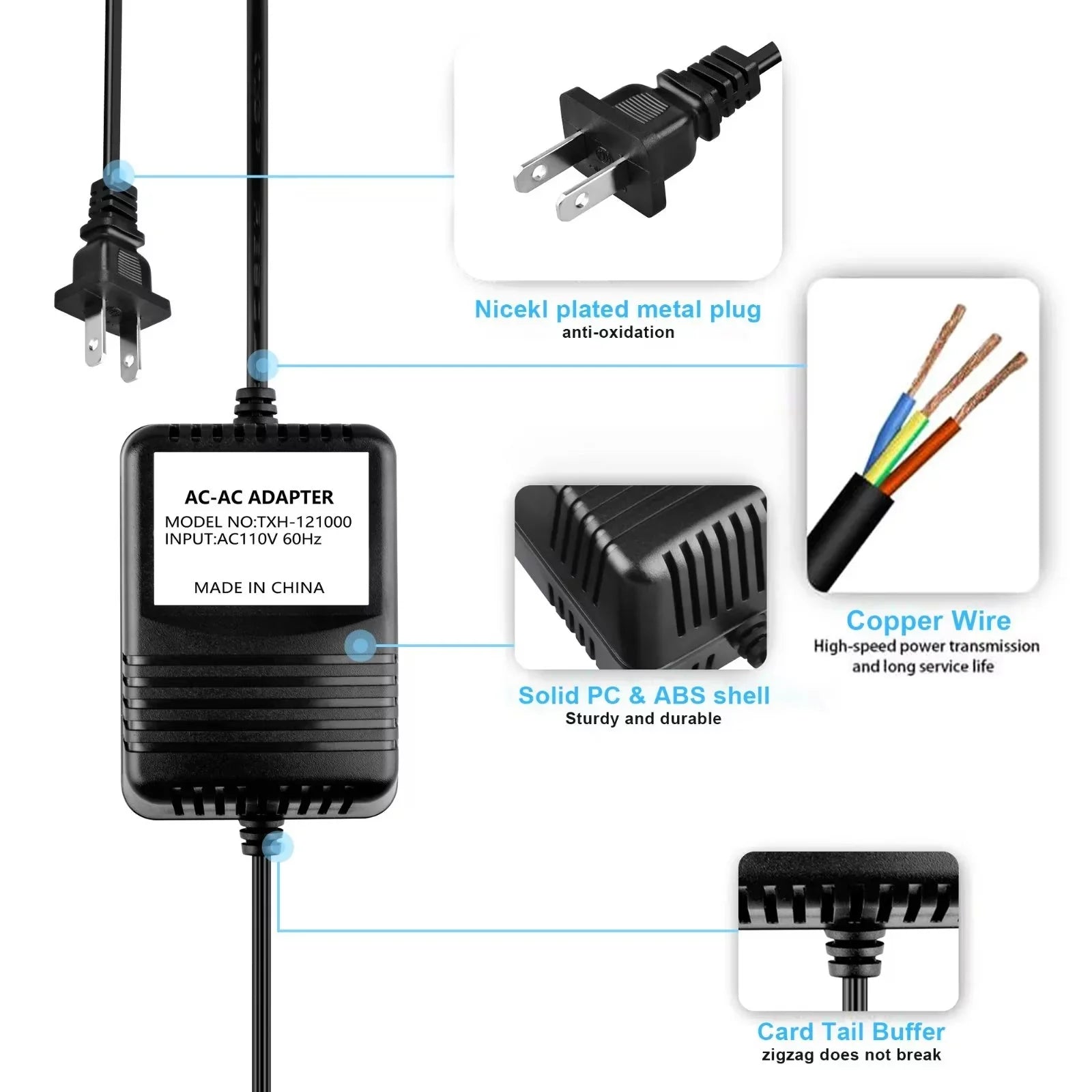 CJP-Geek AC to AC Adapter compatible for Harman Kardon No.: HK-02TA Power Supply Cord Cable Charger