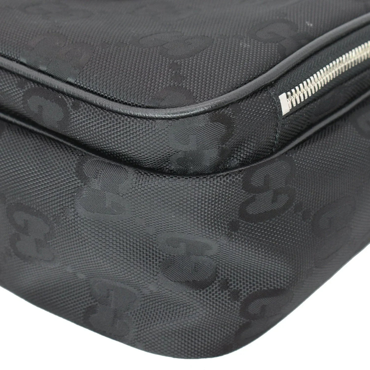 Pre-owned GUCCI Off The Grid GG Monogram Nylon Shoulder Bag Black 625858