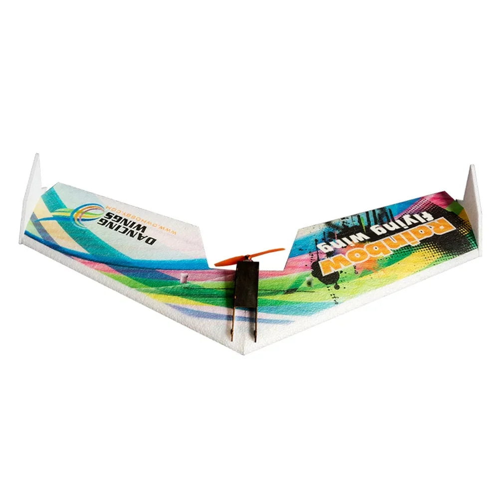 Dancing Hobby E0511 Rainbow Flying Wing V2 RC Airplane 800mm Wingspan Delta Wing Tail-pusher Aircraft KIT