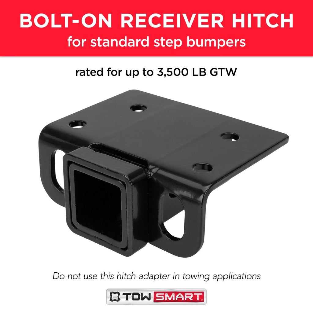 TowSmart 7285 Class II Step Bumper Receiver Hitch 2" Receiver Opening, Black