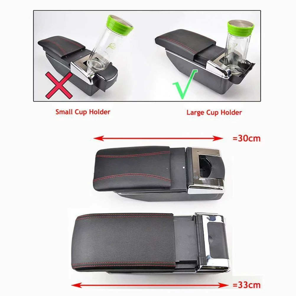 XUKEY For Honda Fit / Jazz 2002-2008 Duel Central Console Armrest Storage Compartment