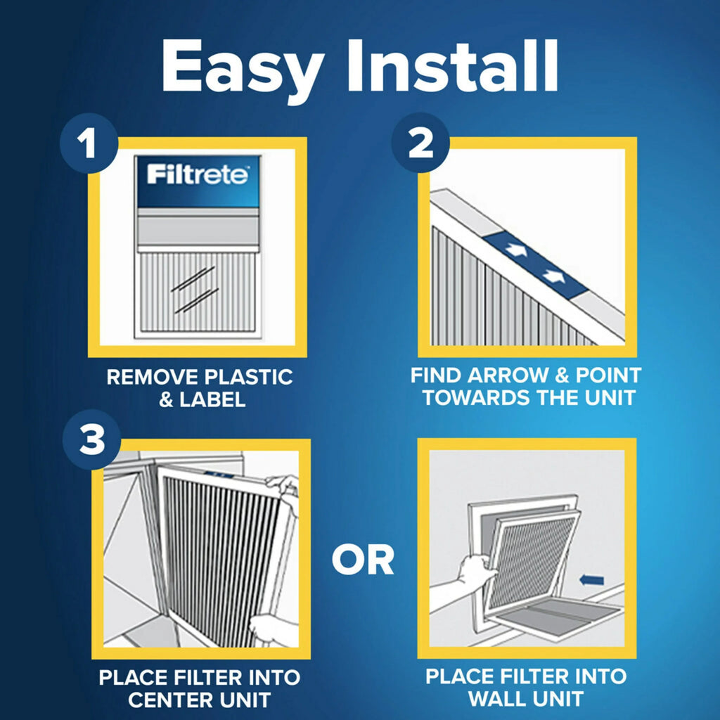 Filtrete 18x18x1 Air Filter, MPR 1500 MERV 12, Allergen, Bacteria and Virus, 1 Filter