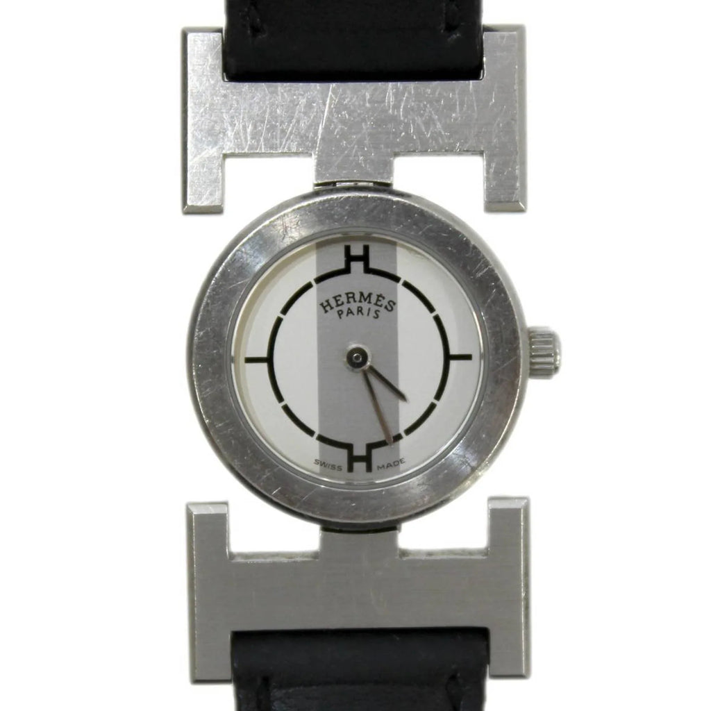 Pre-Owned HERMES Hermes paprika ladies quartz watch SS PA1.210 (Good)