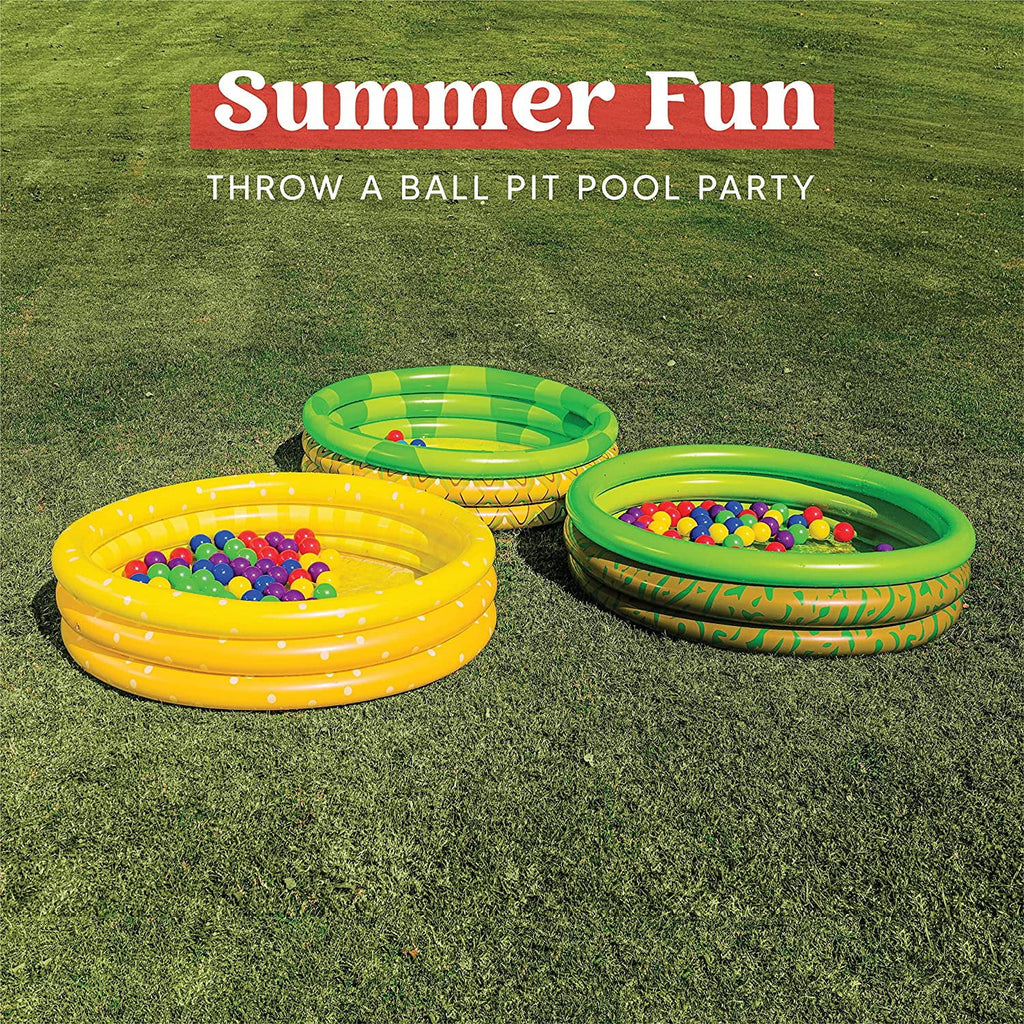 3 Packs 45 X 10 Inflatable Kiddie Pools Lemon Pineapple Avocado Inflatable Kiddie Pool Set for Kids Summer Fun Baby Swimming Pool Water Pool Pit Ball Pool