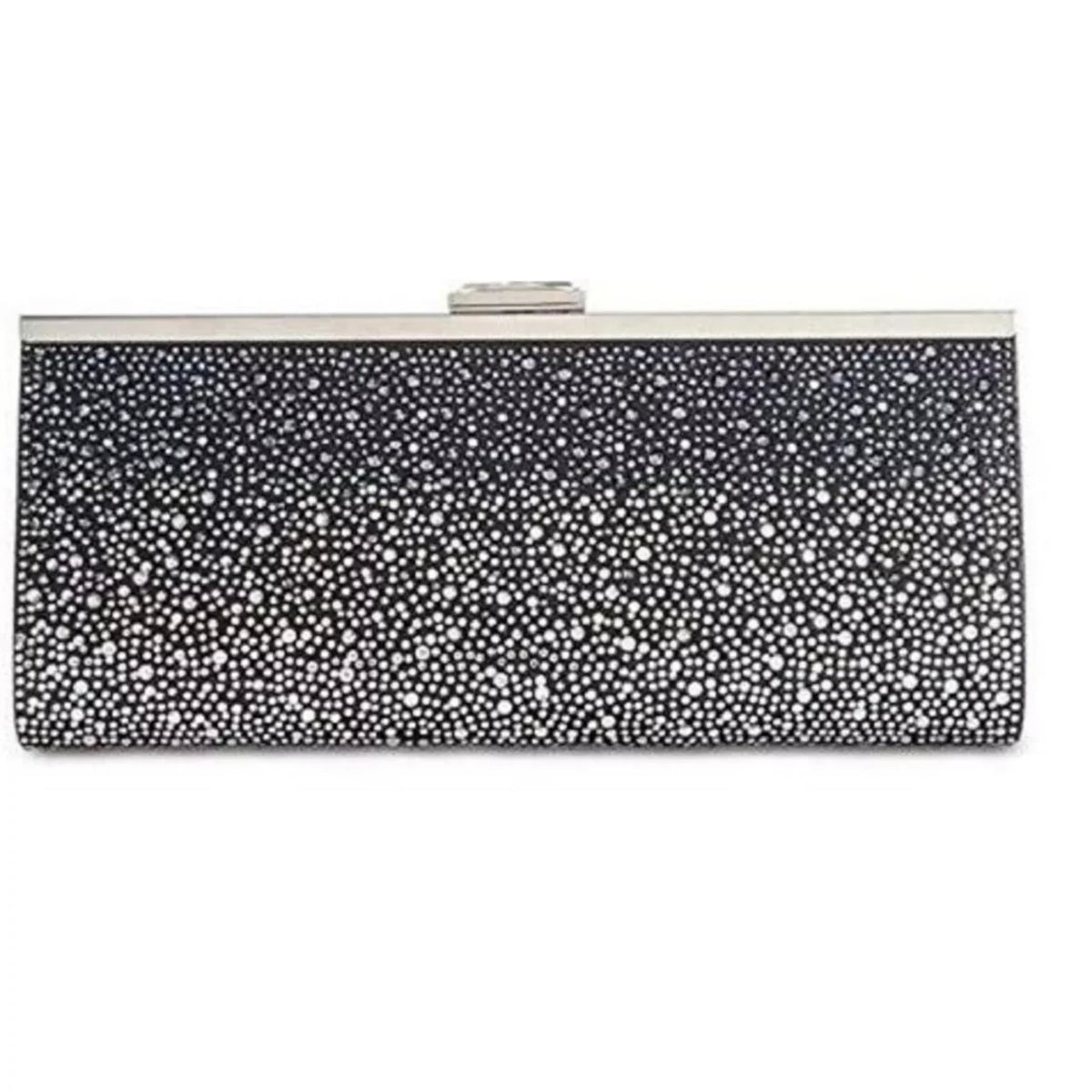 INC International Concepts Carolyn Ombré Glitter Clutch Evening Bag BLACK New with box/tags