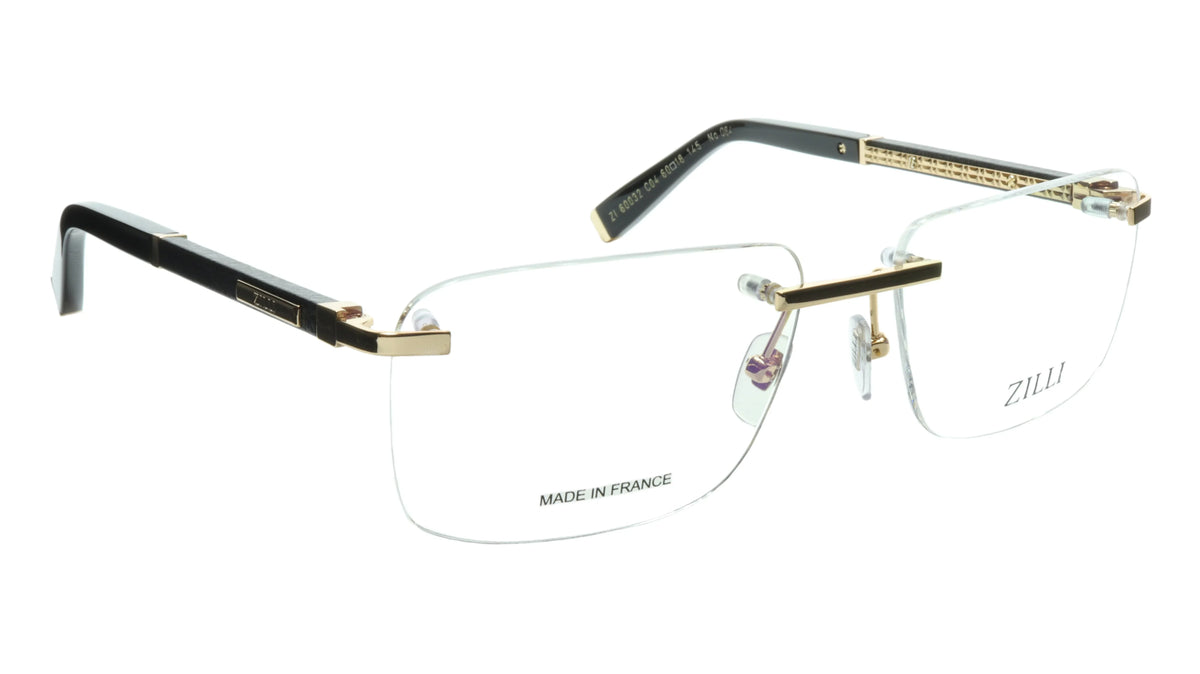 ZILLI Rimless Eyewear Made with Real Leather and High Quality Titanium