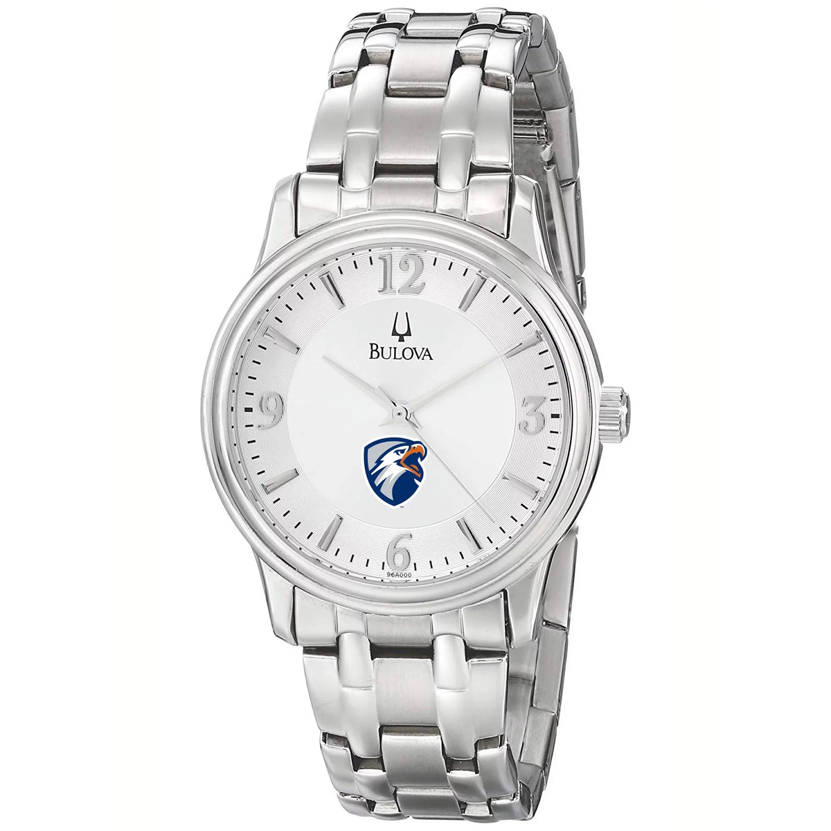 Men's Bulova  Silver Texas Tyler Patriots Stainless Steel Quartz Watch