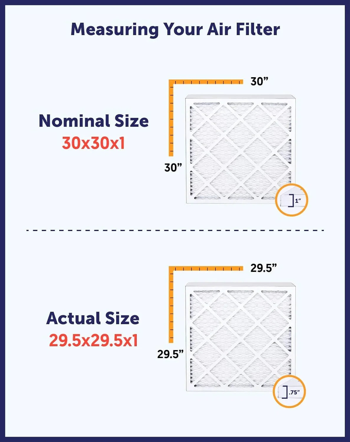 Filter King 35x63.5x1 Air Filter | 4-PACK | MERV 8 HVAC Pleated A/C Furnace Filters | MADE IN USA | Actual Size: 35 x 63.5 x .75"