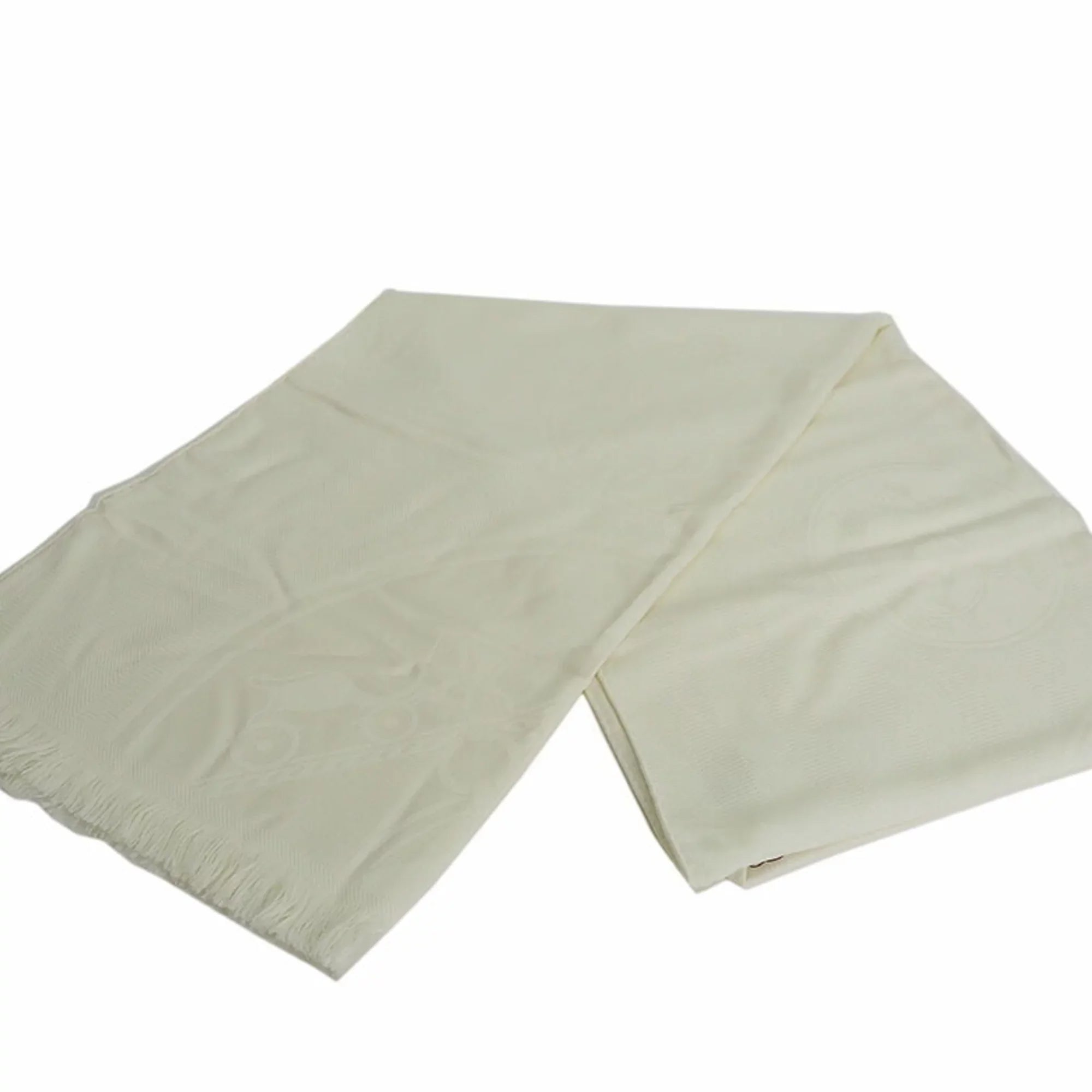 Pre-Owned Hermes HERMES New Libris Stole Yvoire White H262494S Women's (Like New)