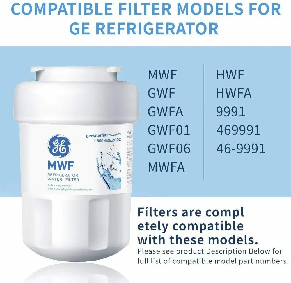 10 Pack MWF Refrigerator Water Filter Replacement for Smart Refrigerator, Compatible with SmartWater MWF, MWFINT, MWFP, MWFA,GWF, GWFA FMG-1, WFC1201, RWF1060,Kenmore 9991,PC83879