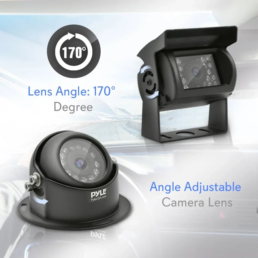 Pyle- Rear View / Backup Camera Systems with 7" -inch Monitor Monitor (with Quad View, 4-Cam Video Support)