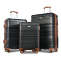 Yone jx je  Luggage 3 Pcs Suitcase Set, ABS Hardside Suit case with Spinner Wheels Lightweight TSA Lock, 20/24/28 Inch,Black