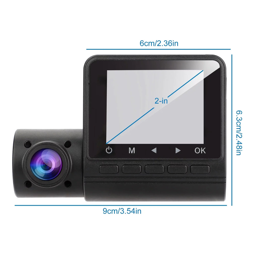 Dual Dash Cam, TSV 1080P Car Driving Recorder Camera, 170° Wide Angle Front Inside Camera with Night Vision, Loop Recording, G-Sensor, Parking Mode, Motion Detection, HDR, Black