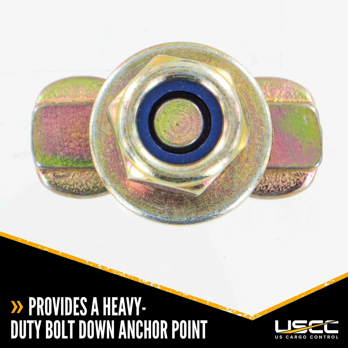 US Cargo Control L Track Double Lug Threaded Stud Fitting, Use With L Track Rails In Your Truck Or Trailer To Create Heavy-Duty Bolt Down Anchor Points, Working Load Limit Of 1,833 Pounds, 10 Pack